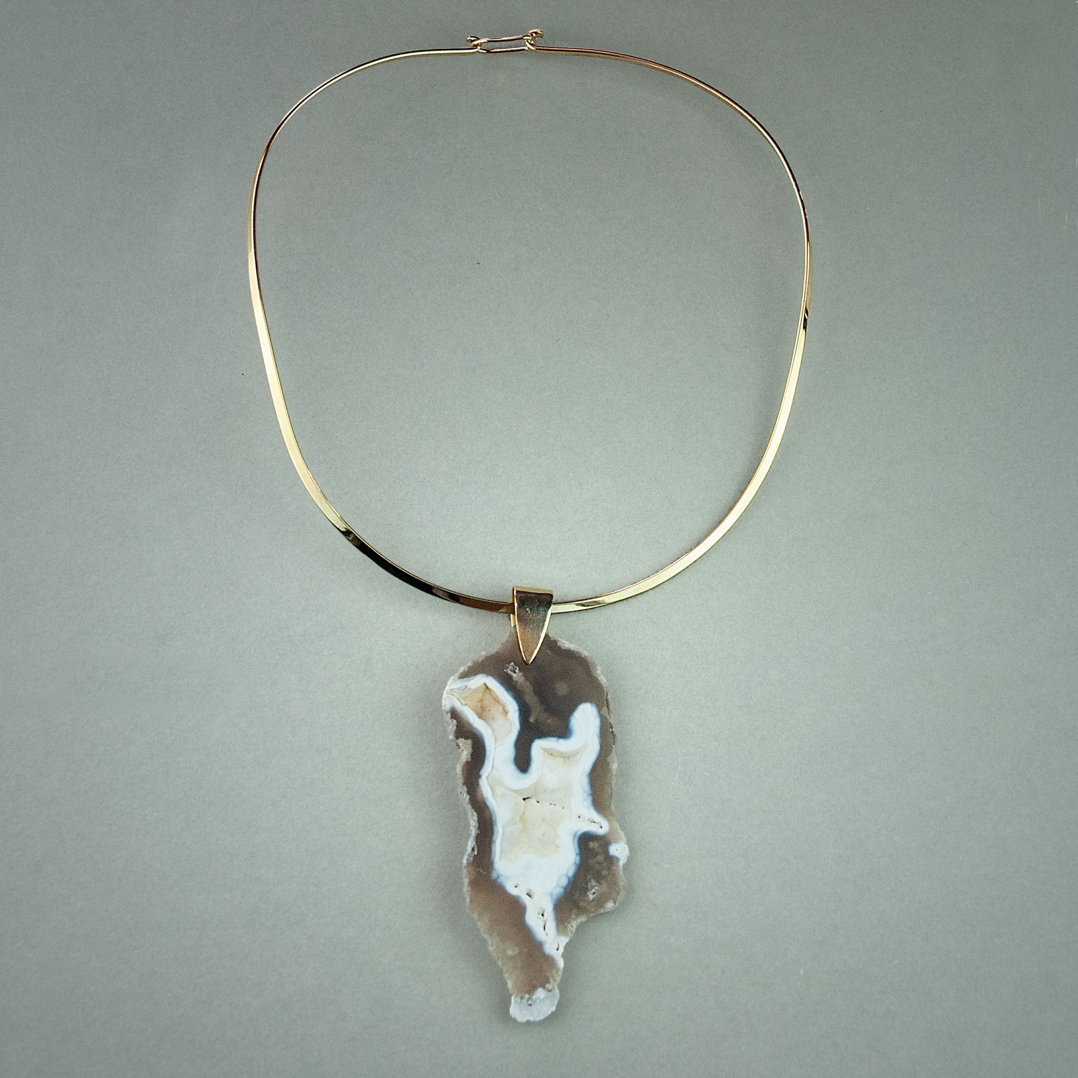 Agatized Coral Pendant