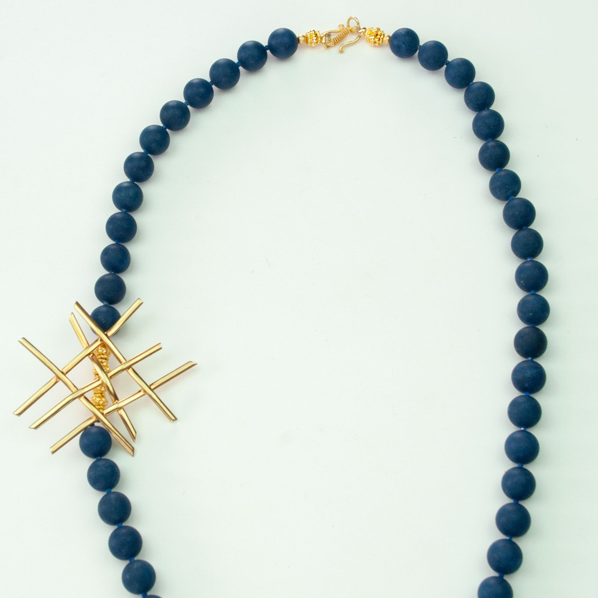 Quartz and Vintage Brooch Necklace