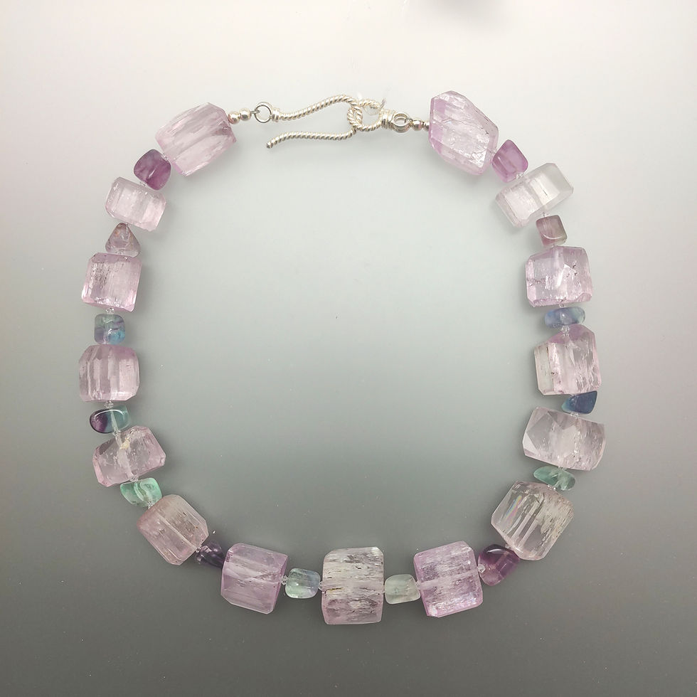 Thumbnail: Kunzite and Fluorite Necklace