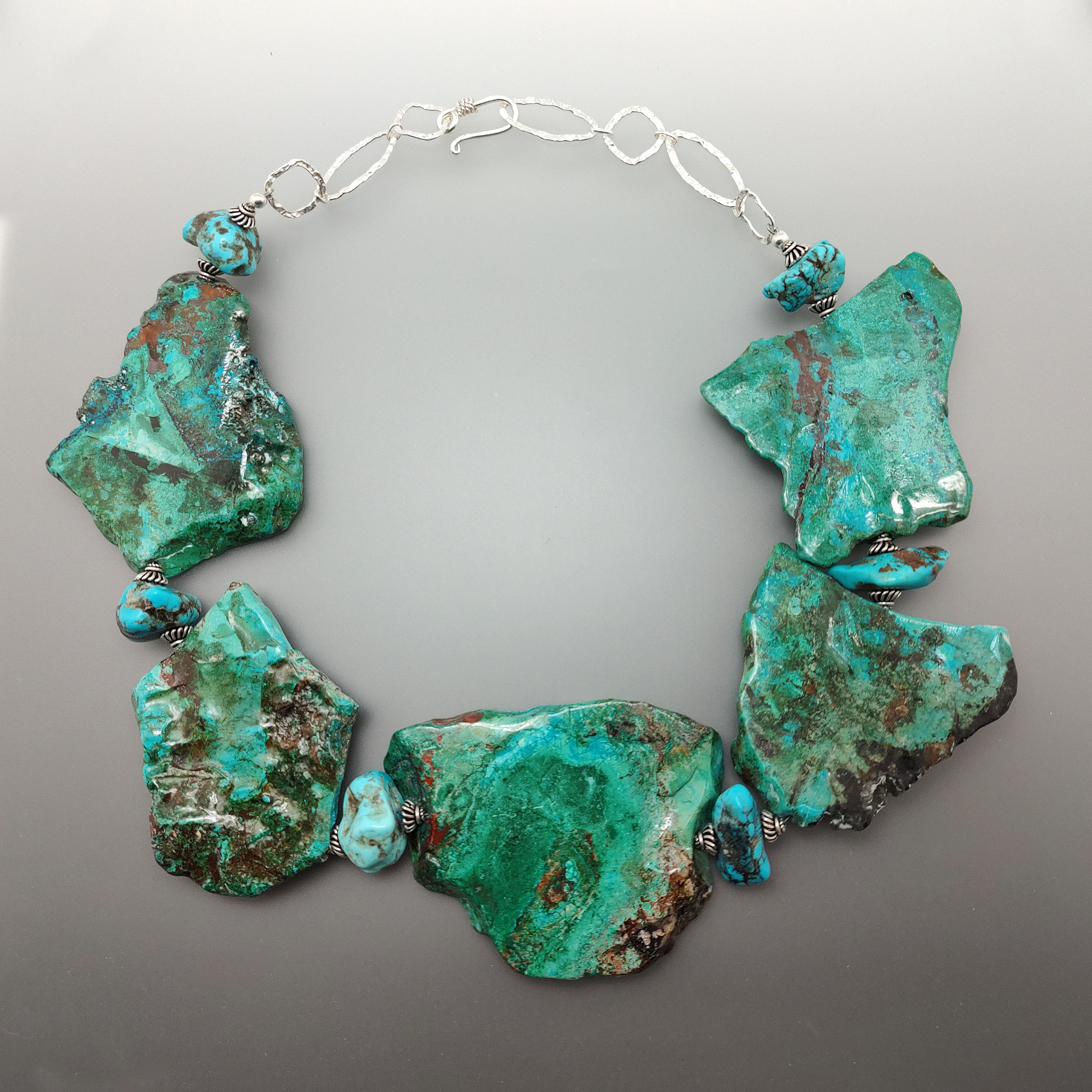 Chrysocholla and Turquoise Necklace