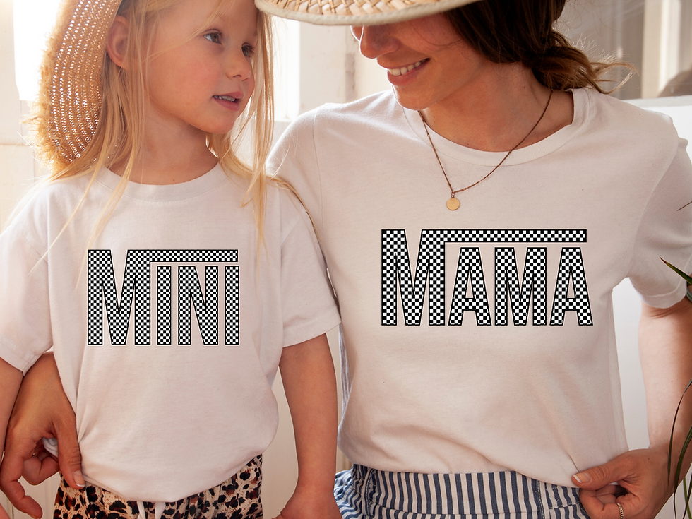 Thumbnail: Mama + Mini (checkered) TRANSFER SET