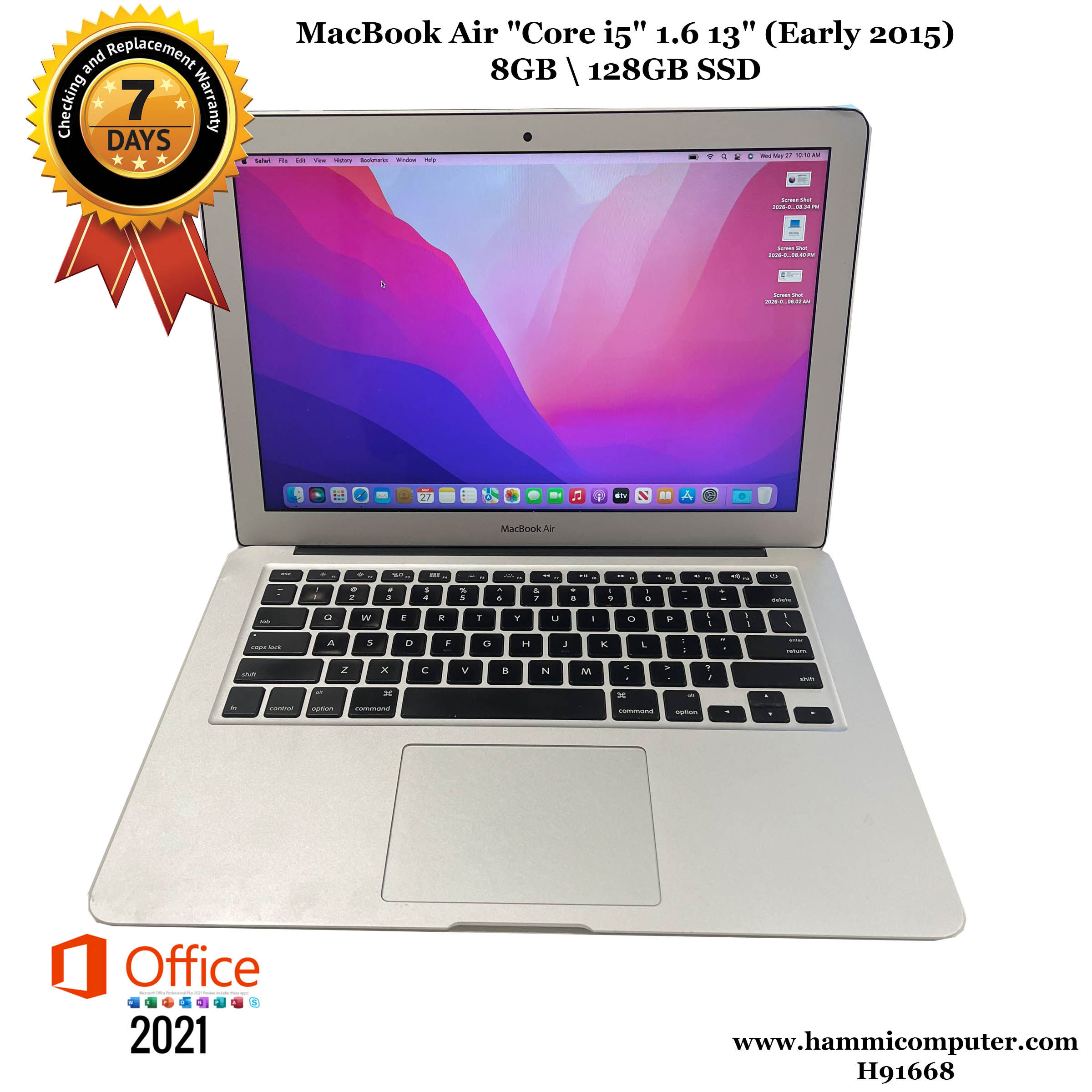 MacBook Air "Core i5" 1.6 13" (Early 2015) 8GB, 128GB "H91668"