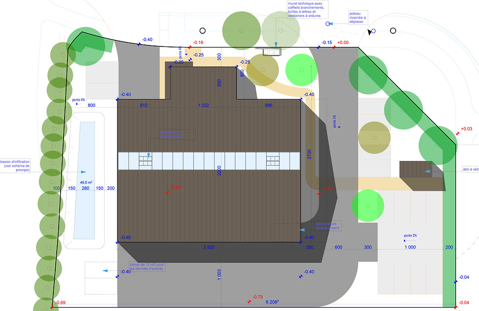 Plan masse atelier charpente menuiserie