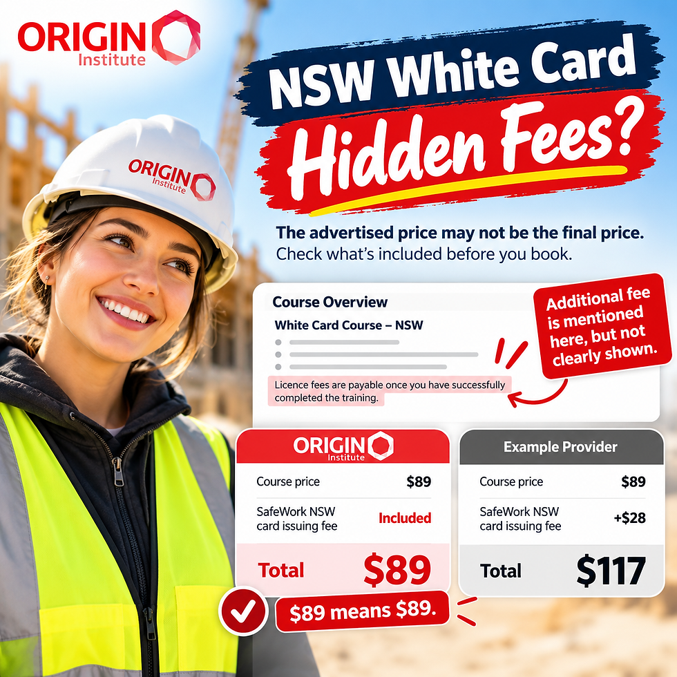 NSW White Card Fees: Is the SafeWork NSW Card Issuing Fee Included?