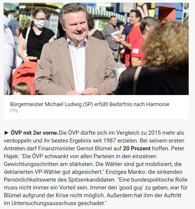 Unique research Umfrage für HEUTE und ATV zur Wien-Wahl Online Artikel