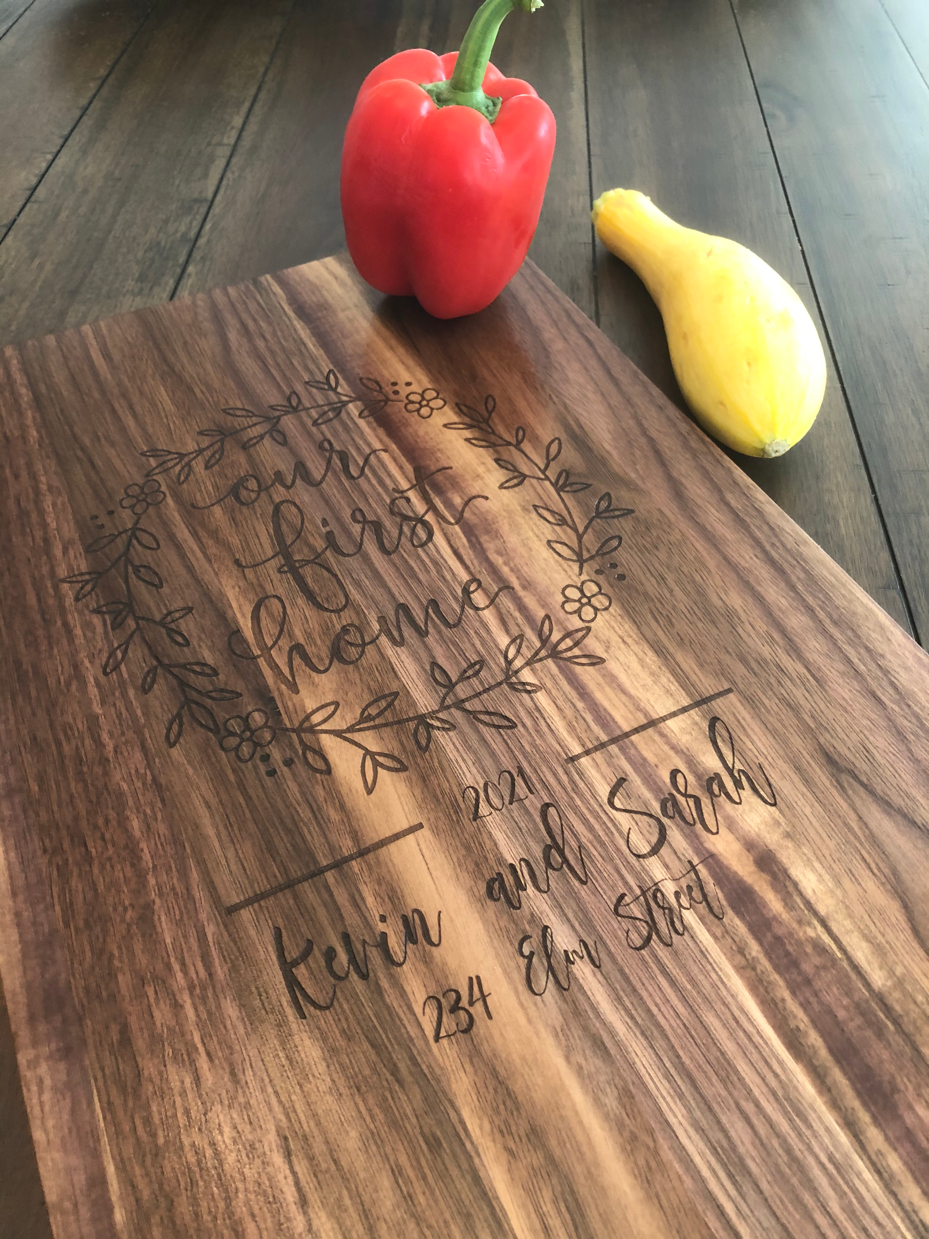 Custom Laser Engraving - Our First Home