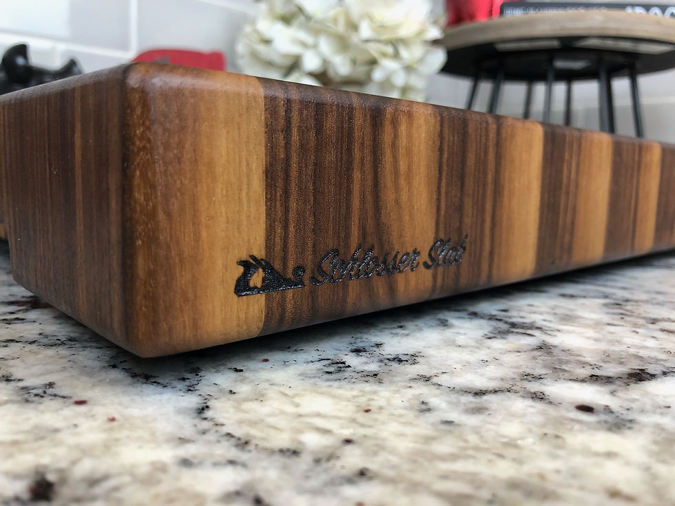 Thumbnail: Custom End Grain Cutting Board - Walnut, Maple, Padauk