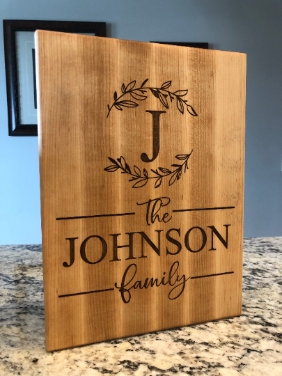 Custom Laser Engraving - Monogram Letter/Family Name