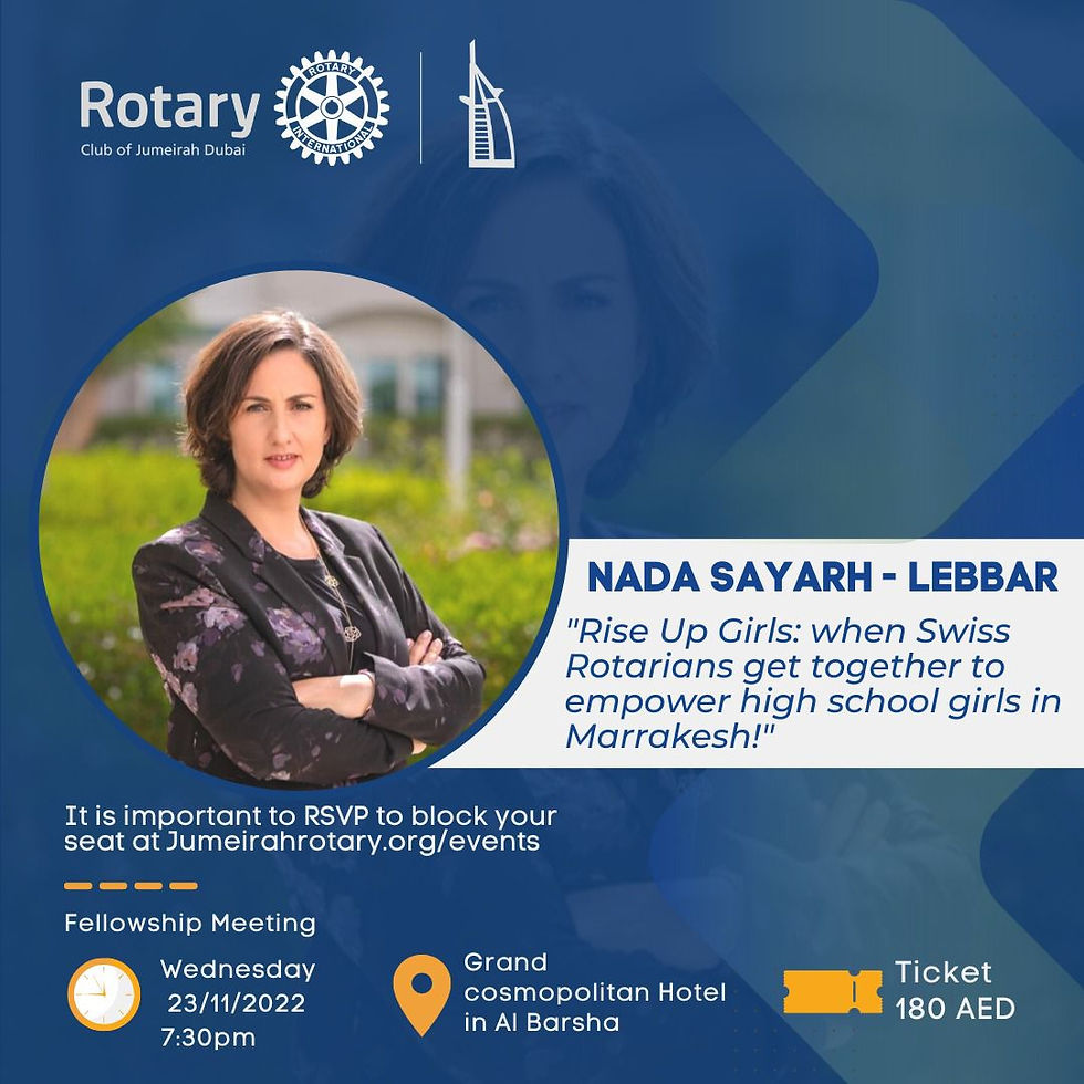 Rotary Club of Jumeirah Fellowship Meeting