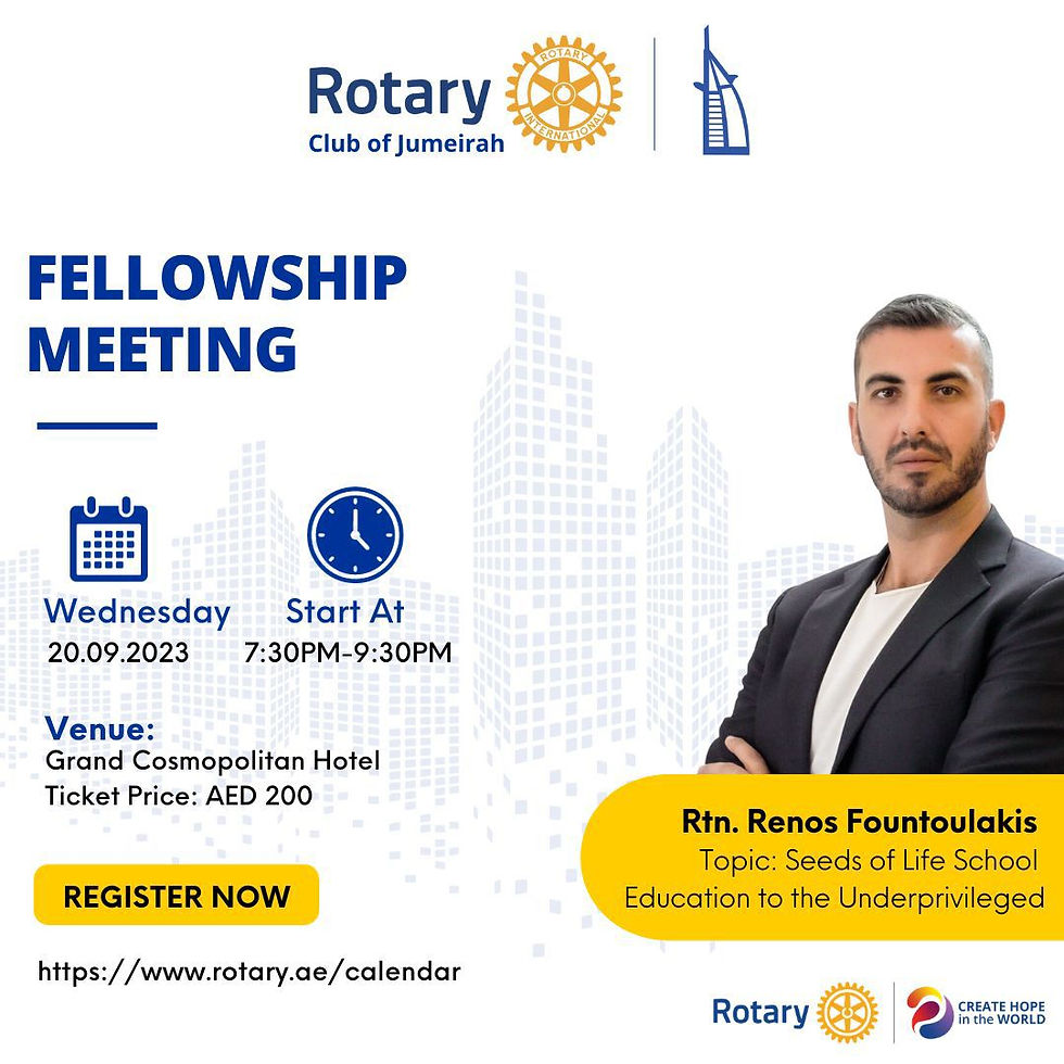 Rotary Jumeirah Fellowship Meeting 
