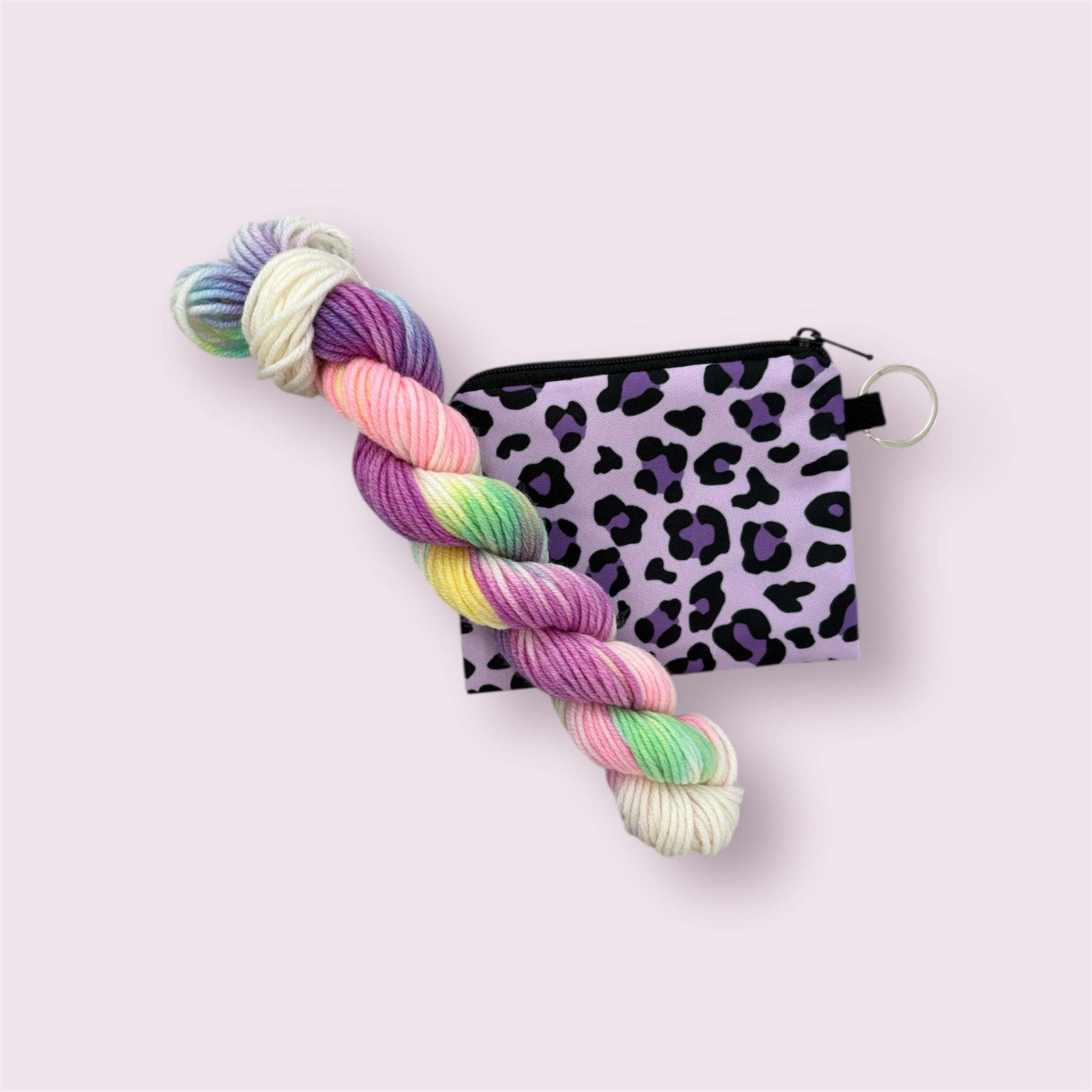 Zipper pouch 20g Hand dyed yarn