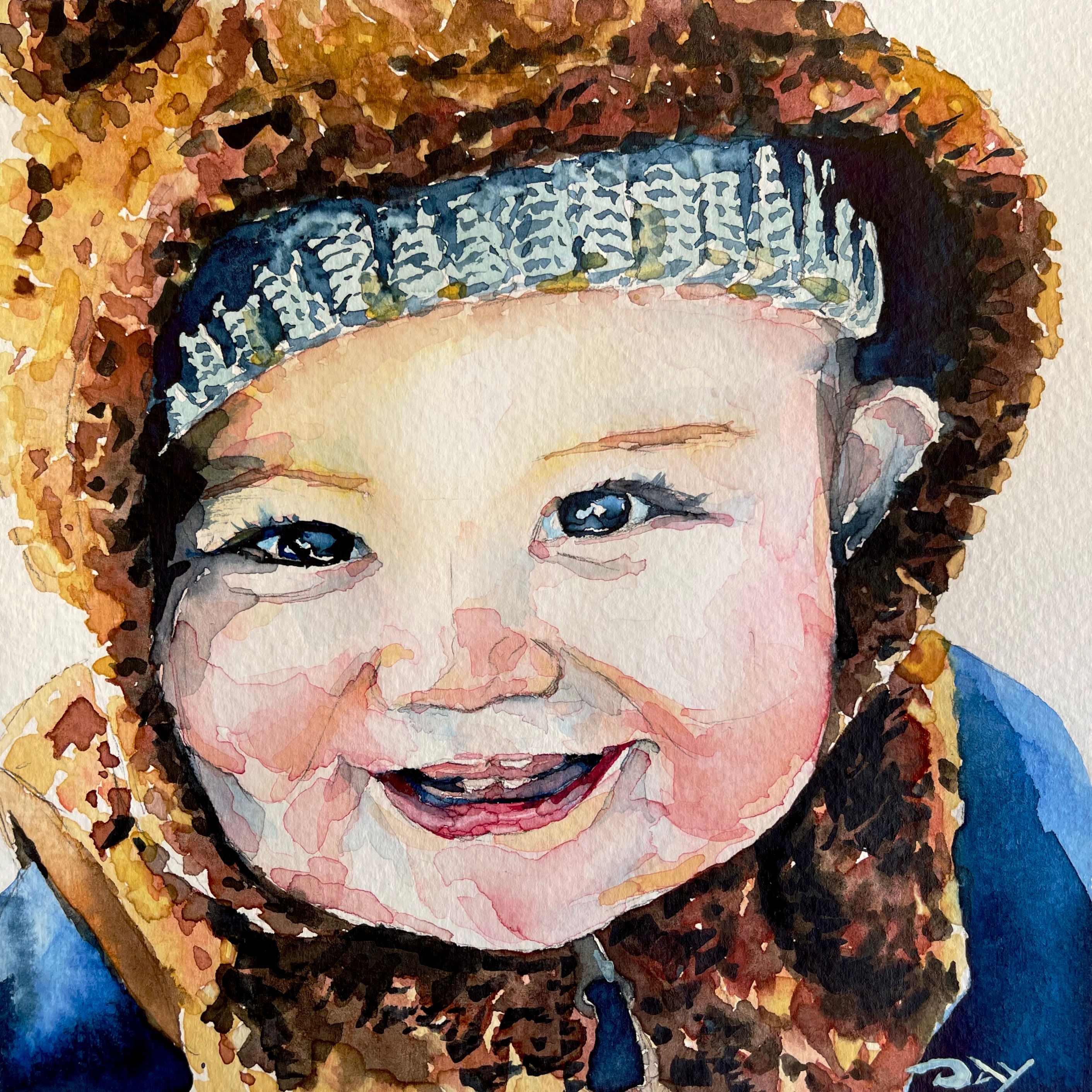 Connor -10x10 Watercolor