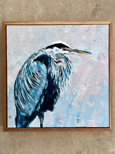 【P30号】good blue(call) 油絵 oil painting Blue - 20x20 Oil | W. Douglas Day
