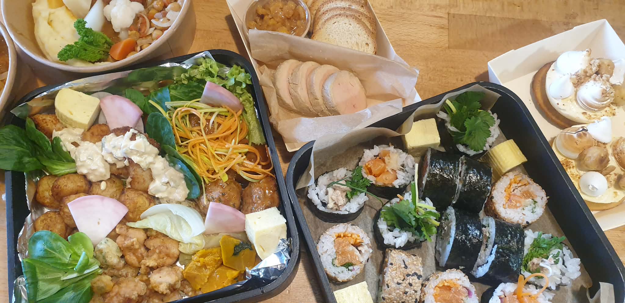 Arranged Food and Objects