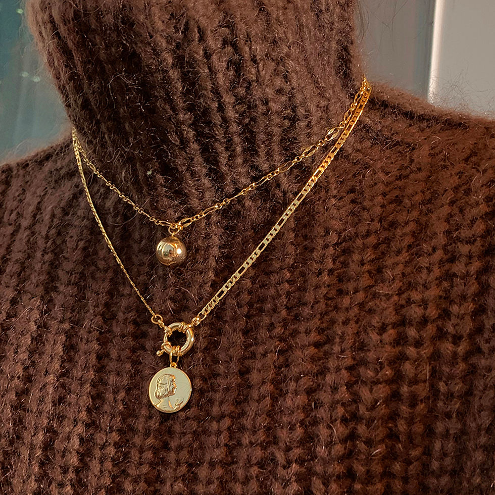 Miniatura: Collar doble con dijes