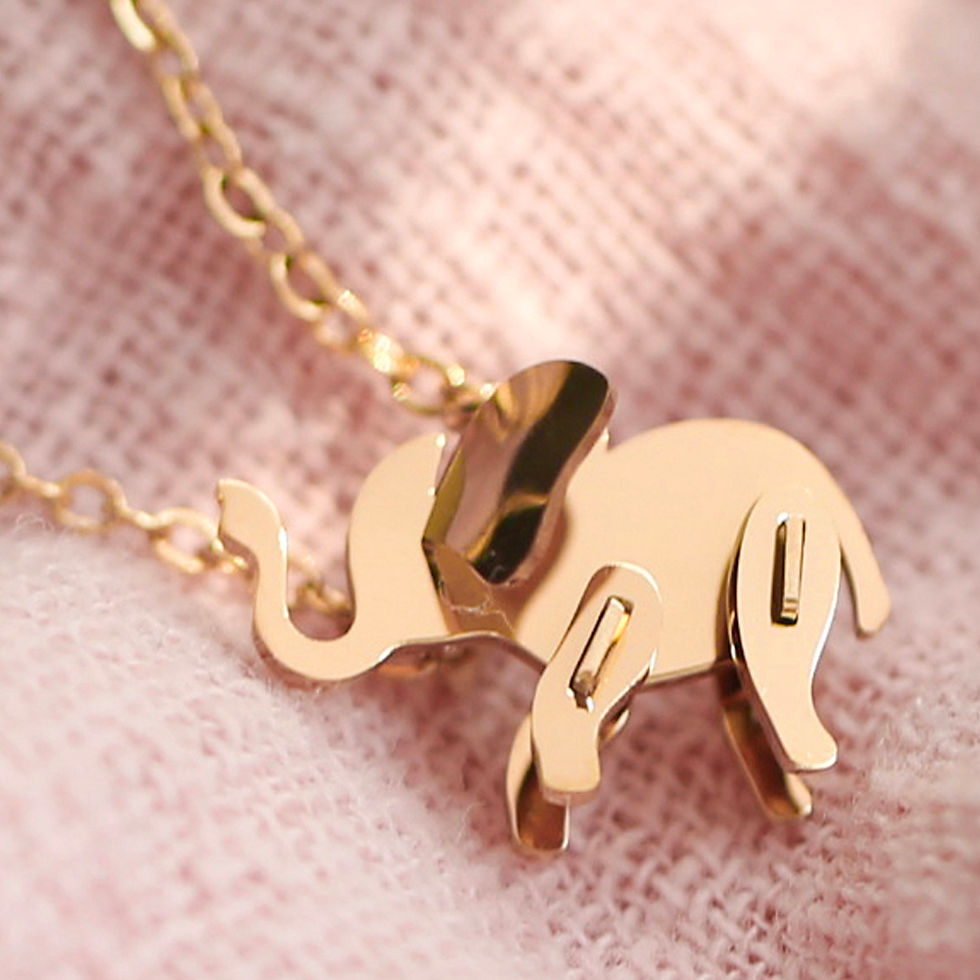 Miniatura: Collar rompecabezas de elefante