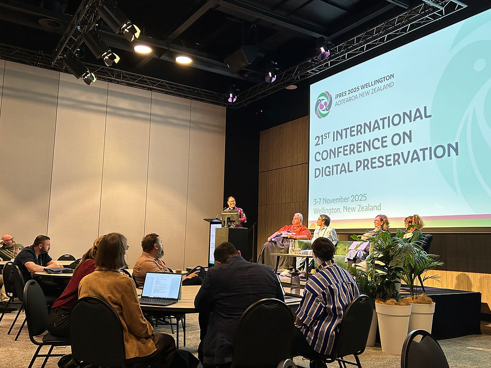 A panel discussion at iPRES 2025 in Wellington, 4 November 2025.