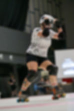 Lenz Flare competing at the 2025 Roller Derby World Cup.