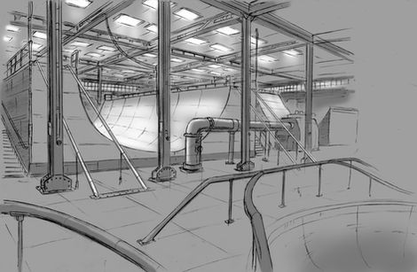 Industrial Skate Park Environment Design