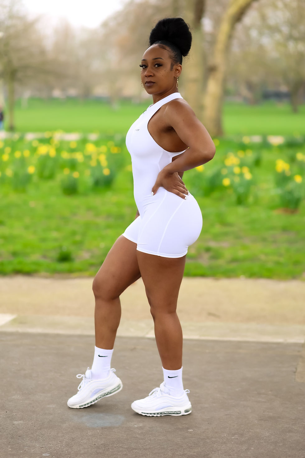 Thumbnail: Scrunch butt romper with zipper