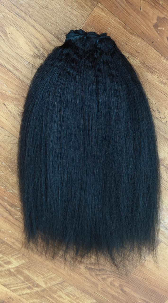 Thumbnail: KINKY WEFTED HUMAN HAIR