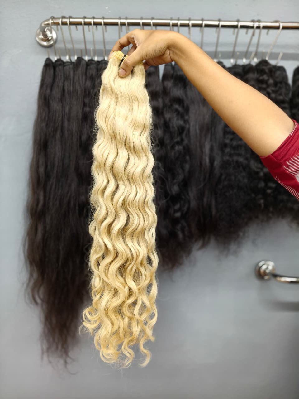 Thumbnail: BLONDE WEFTED HAIR