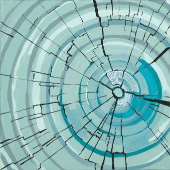 Teal Rings - Original