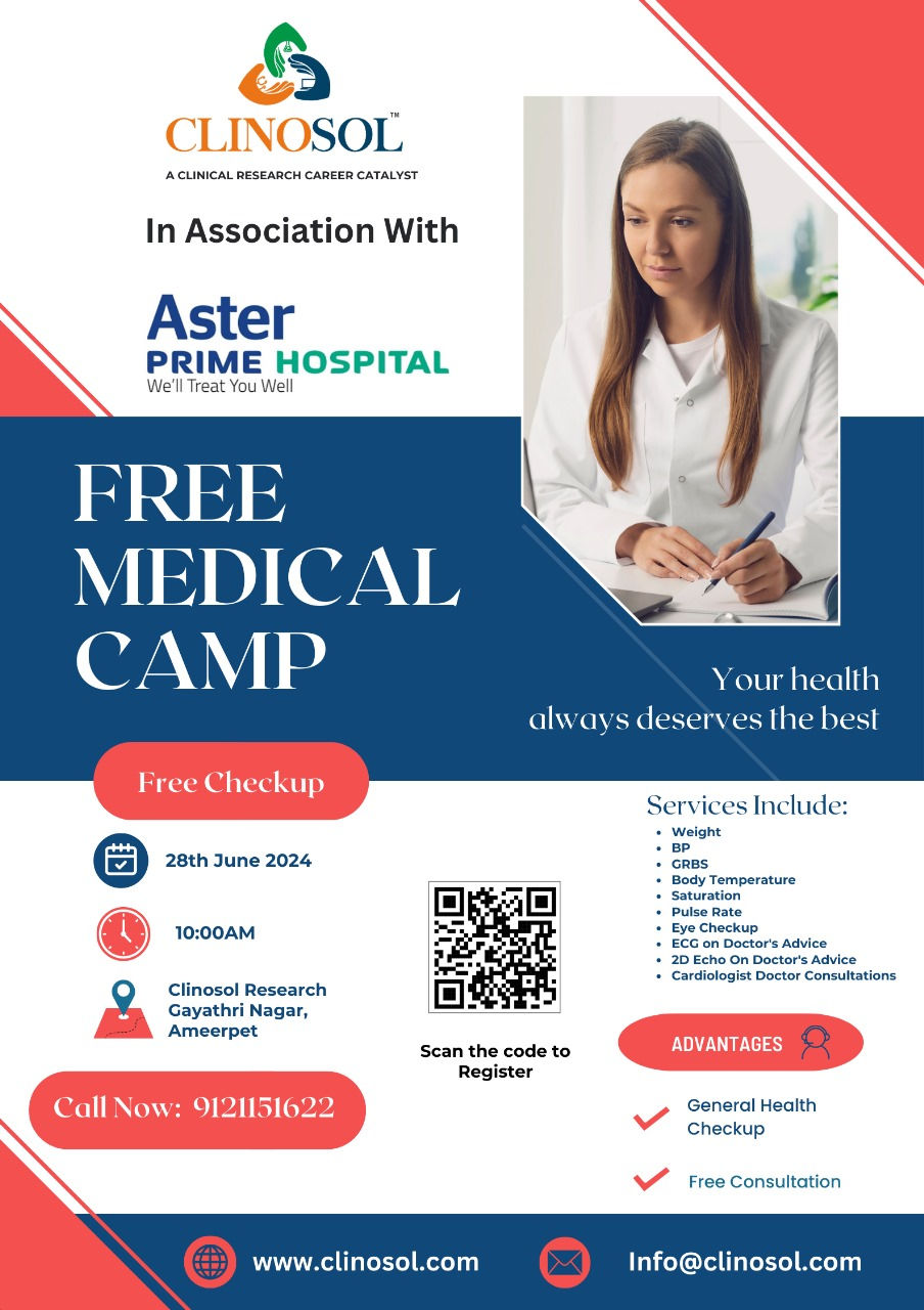 Free Medical camp at ClinoSol Research Pvt Ltd