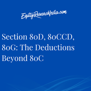 Section 80D, 80CCD, 80G: The Deductions Beyond 80C