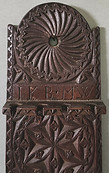 Rare carved 18th century spoon board rack ex. James Keene collection