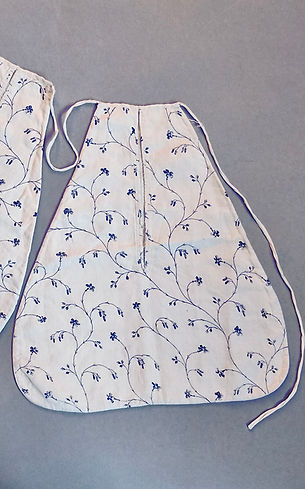 sewing pockets, rare pair, 18th century, PA Quaker 