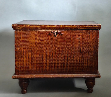 miniature grain painted blanket chest, PA, ca 1840