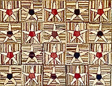 Good hooked rug with stars against a striated background