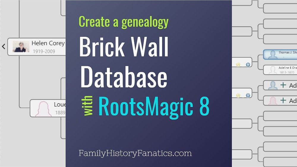 Brick Database Creating a Brick Wall Only Database with RootsMagic