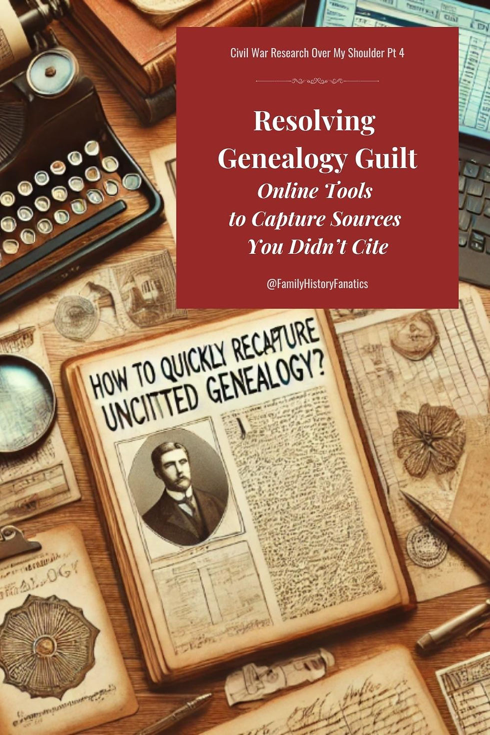 Pinterest Pin: How to Recapture Genealogy Sources You Didn’t Cite