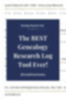 Pinterest Pin: The Best Genealogy Research Log Tool Ever!