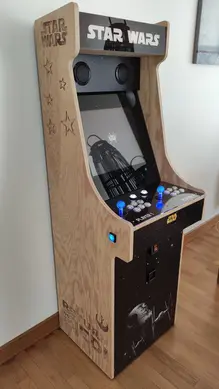 Borne d'aracade deux joueurs pour jouer à Street fighter décor star wars