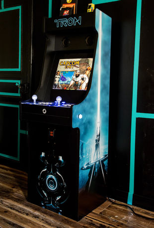 Borne d’arcade multijeux design vintage pour salon ou salle de jeux