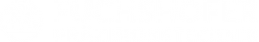 Logo von „Fuchshofer Pr äzisionstechnik“: Links ein runder Symbolkreis mit einer stilisierten technischen Figur, rechts daneben der Firmenname „FUCHSHOFER“ in Großbuchstaben und darunter „PRÄZISIONSTECHNIK“.