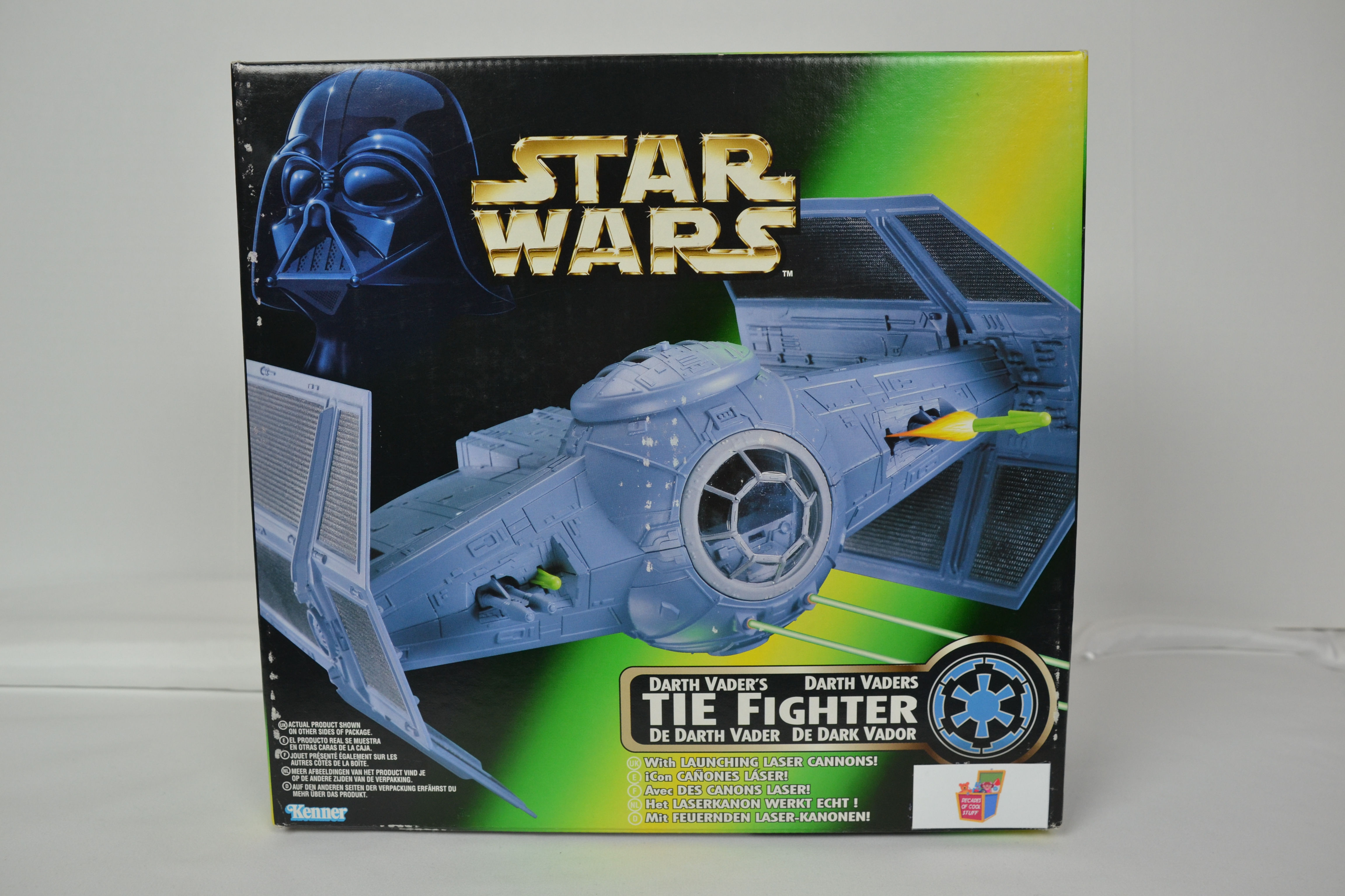 VINTAGE 1998 KENNER POWER OF THE FORCE DARTH VADER TIE FIGHTER TOY VEHICLE