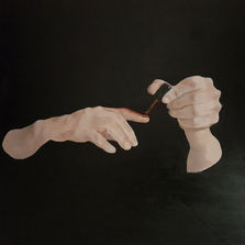 
acrylic painting, hands, mani, painting, contemporary painting