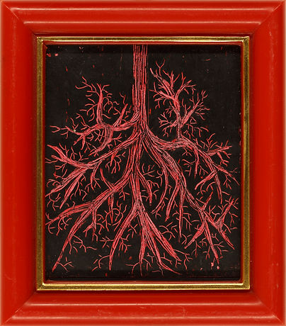 selfportrait (part.) - 2019 (oil pastels on paper - cm 8,5X10,5