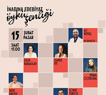 İnadına Edebiyat Öykü Şenliği, ali bektaş, dilek karaaslan, gamze efe, meral çiçeklidal, irem üreten, sonat yurtçu, yelina tayfur