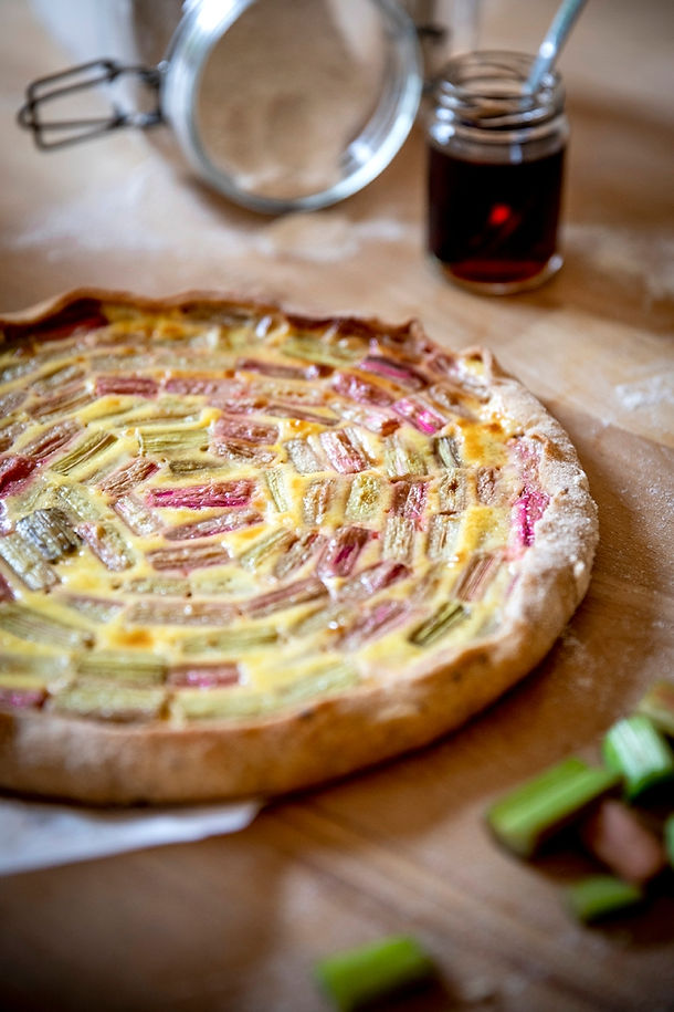 Tarte à la rhubarbe et au sirop d’érable