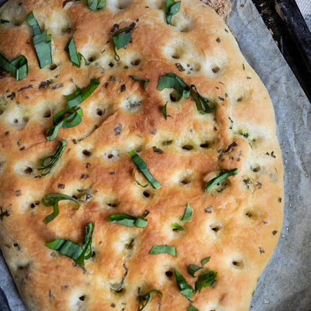 Focaccia à l’ail des ours