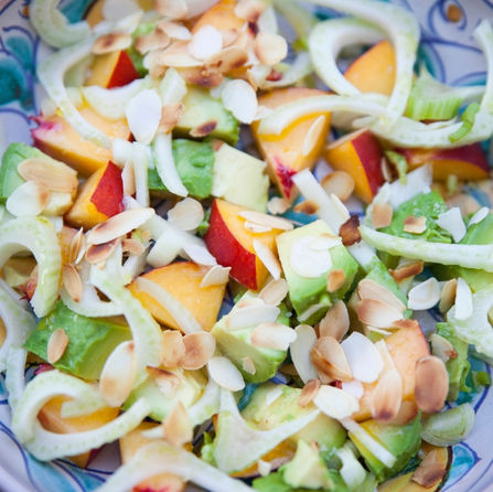 Salade de fenouil, nectarine et avocat