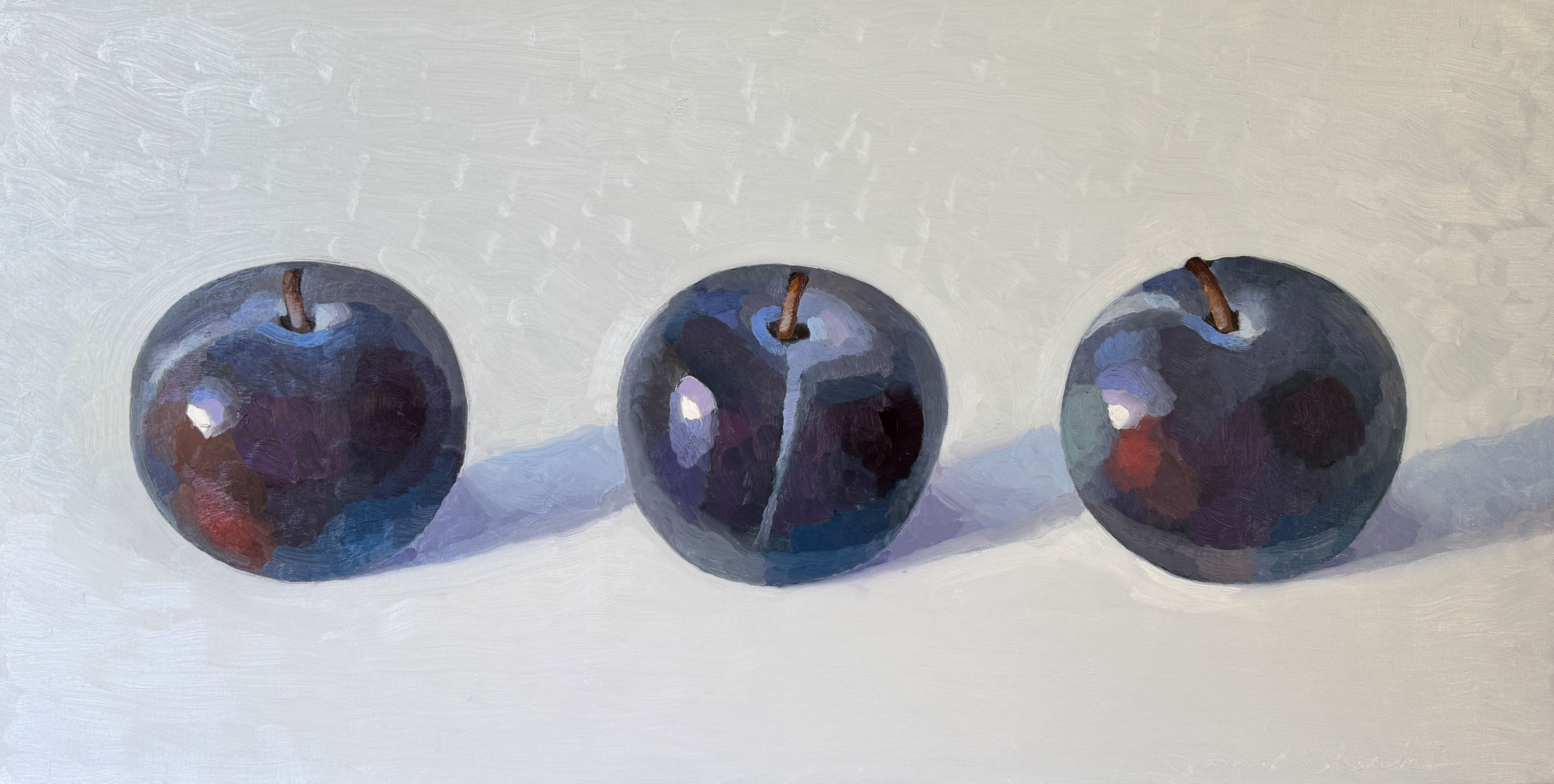 Three Black Plums