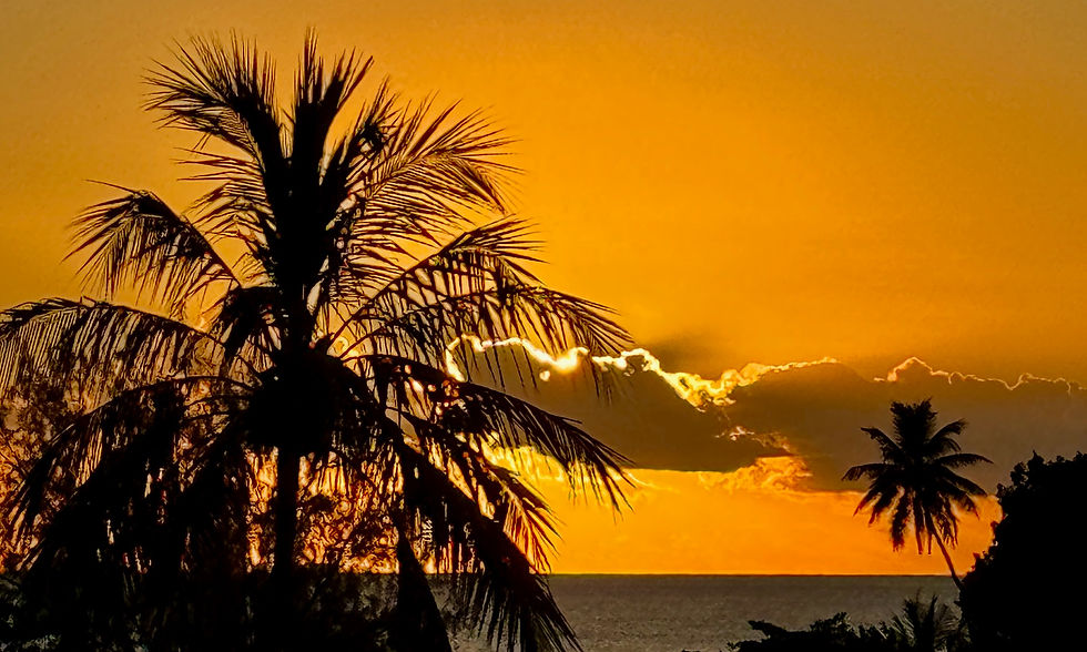 Beautiful sunset over Holetown, Barbados