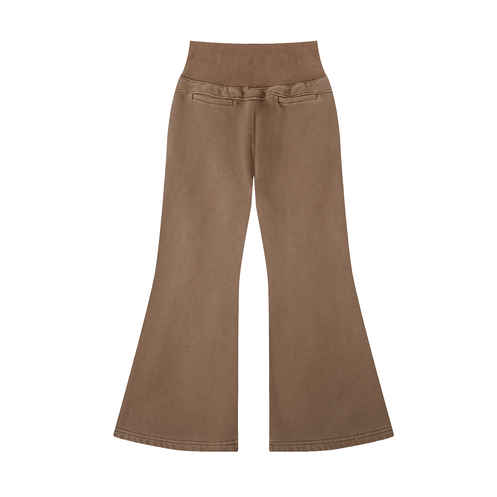 Thumbnail: Vintage Washed Flared Fleece Pants
