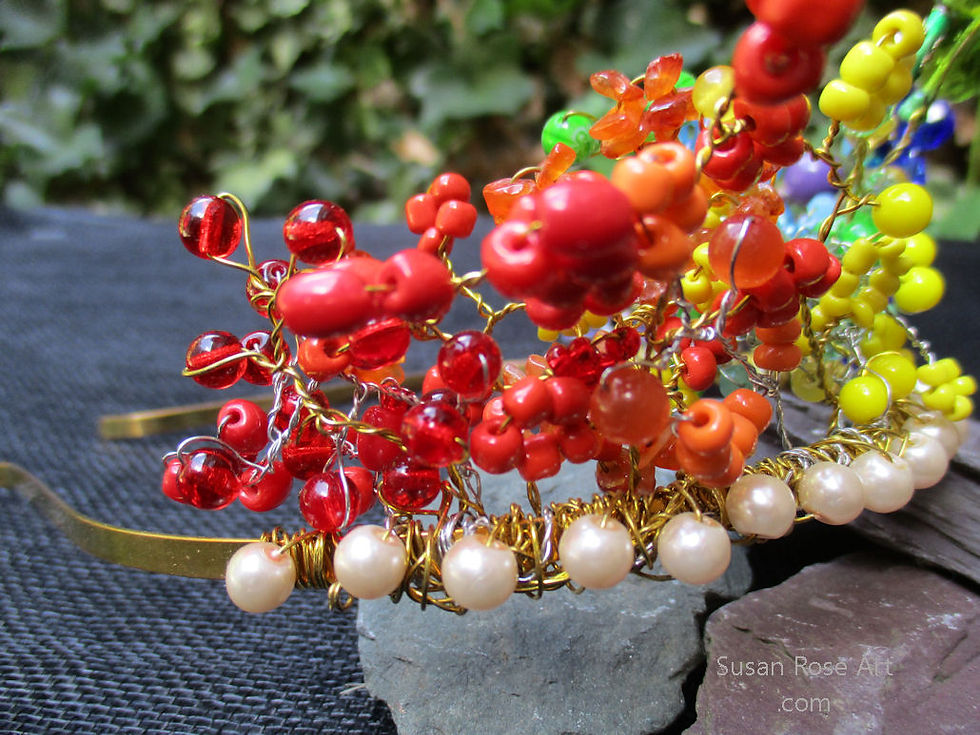 Thumbnail: PRIDE Rainbow Bead Tiara LGBT Glory!